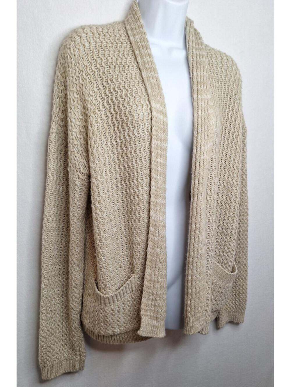 Cotton Emporium Chunky Knit Bohemian Cardigan Vintage 90s Style Cottagecore Chic